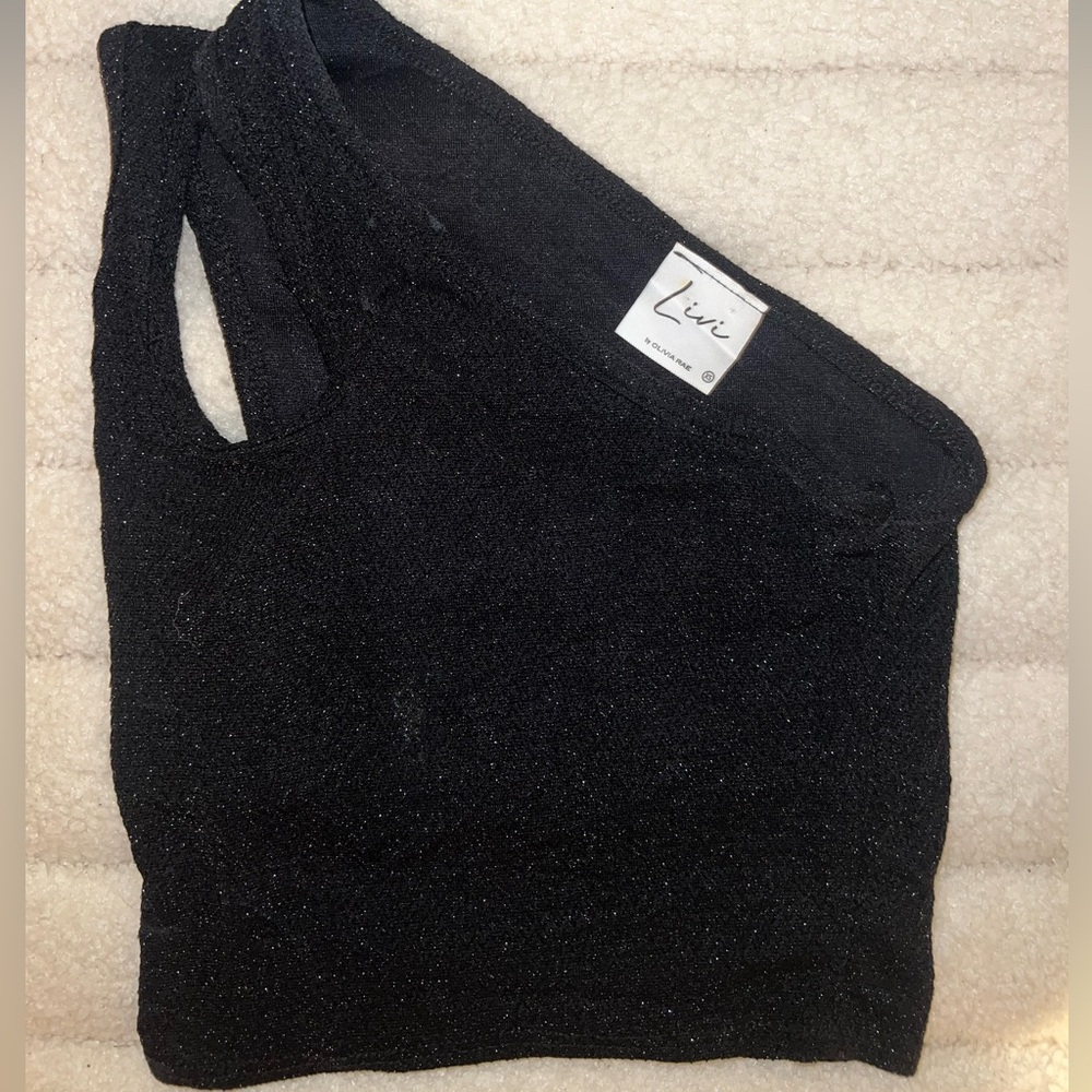 Black Sparkly cropped top